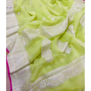 Pure Georgette Banarasi Handloom Saree - The Handlooms