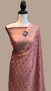 Pure Butter Crepe Banarasi Saree - The Handlooms
