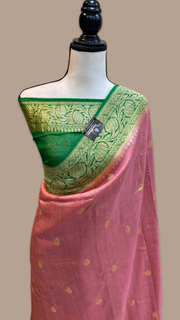 Tussar Georgette Handloom Banarasi Saree - All over kadua work - The Handlooms