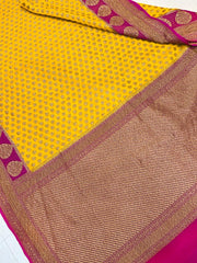 Khaddi Georgette Banarasi Saree -  Antique zari - The Handlooms