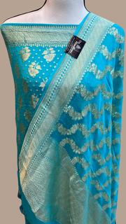 Khaddi Georgette Banarasi Dress material - The Handlooms