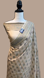 Pure Butter Crepe Banarasi Saree - The Handlooms