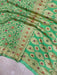 Pure Georgette Banarasi Handloom Saree - with meenakari work Gold Zari - The Handlooms