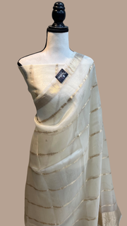 Pure Kora Handloom Banarasi Saree - The Handlooms