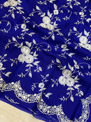 Pure organza Chikankari Handloom Banarasi Saree - The Handlooms