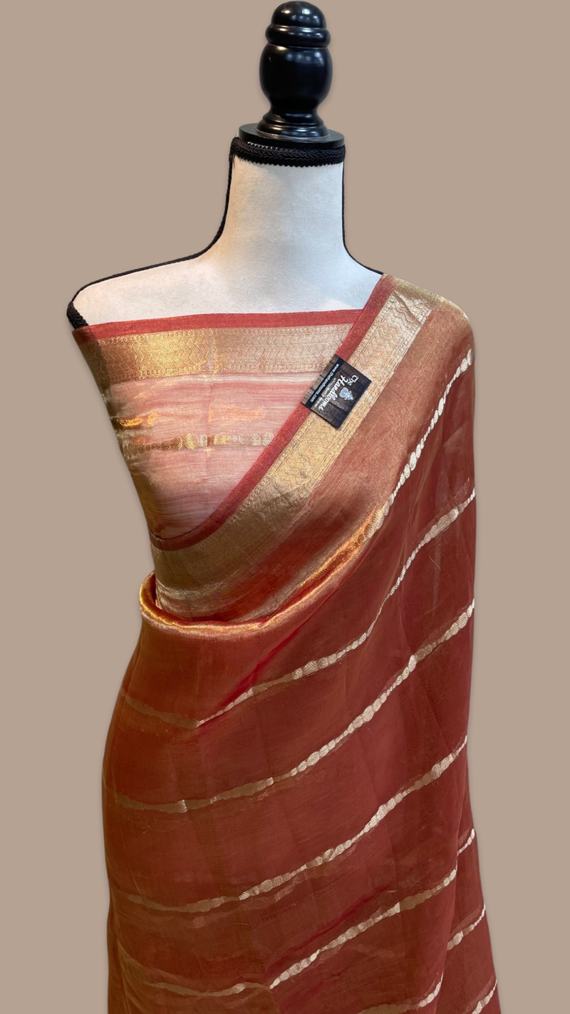 Pure Kora Tissue Handloom Banarasi Saree - The Handlooms
