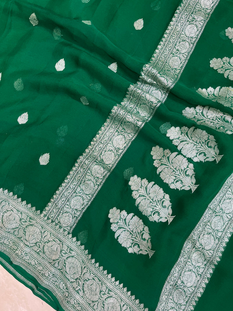 Pure Georgette Banarasi Saree - The Handlooms