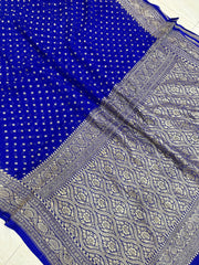 Khaddi Georgette Banarasi Saree -  Gold zari - The Handlooms