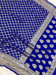 Khaddi Georgette Handloom Banarasi Saree - The Handlooms