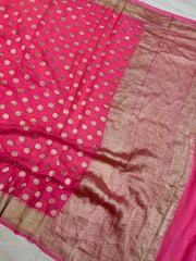 Pure Khaddi Georgette Dupatta - water zari - The Handlooms