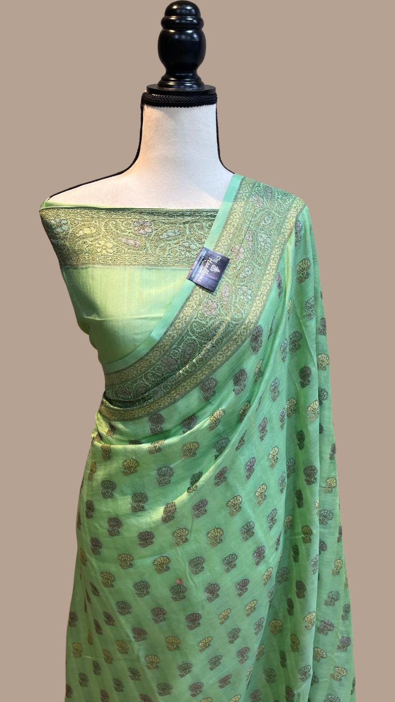 Pure Butter Crepe Banarasi Saree - The Handlooms