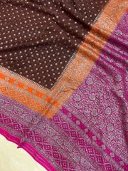 Khaddi Georgette Banarasi Saree -  Antique zari - The Handlooms
