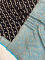 Khaddi Georgette Banarasi Saree -  Antique zari - The Handlooms