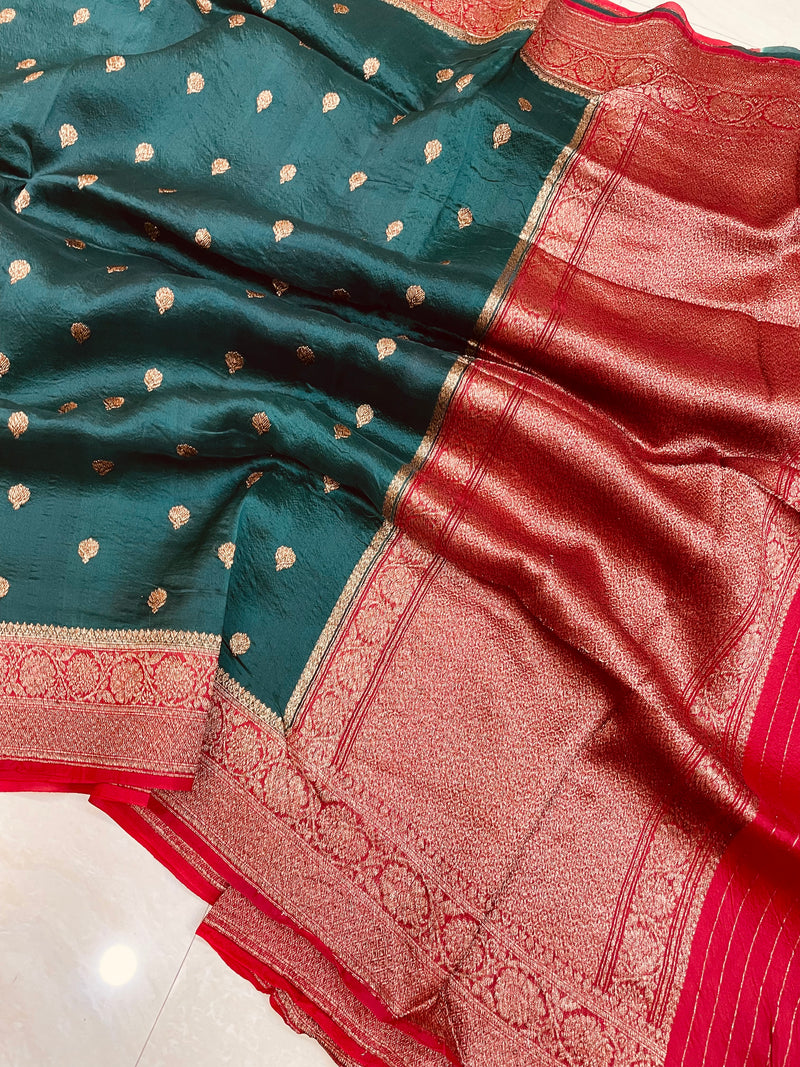 Pure Kora Handloom Banarasi Saree - The Handlooms