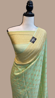 Khaddi Georgette Banarasi Saree - Sona Roopa - The Handlooms