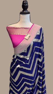 Khaddi Georgette Handloom Banarasi Saree - The Handlooms