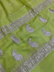 Pure Georgette Handloom Banarasi Saree - The Handlooms