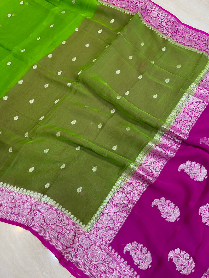 Pure Georgette Banarasi Saree - The Handlooms