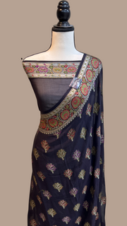 Pure Chiffon Khaddi Banarasi Saree - The Handlooms