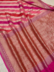 Khaddi Georgette Handloom Banarasi Saree - The Handlooms