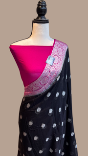 Pure Chiffon Khaddi Banarasi Saree - The Handlooms