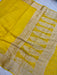 Yellow Pure Chiffon Khaddi Banarasi Saree - The Handlooms