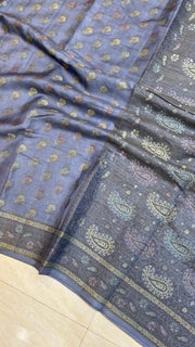 Pure Butter Crepe Banarasi Saree - The Handlooms