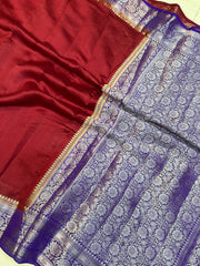 Pure Dupion Silk Banarasi Saree - The Handlooms