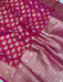 Hot Pink Pure Katan Silk Banarasi Handloom Saree - All over Sona Roopa work - The Handlooms