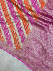 Khaddi Georgette Handloom Banarasi Saree - The Handlooms