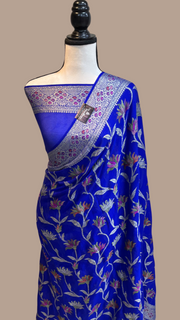 Pure Chiffon Khaddi Banarasi Saree - The Handlooms