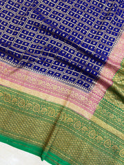 Khaddi Georgette Banarasi Saree -  Antique zari - The Handlooms