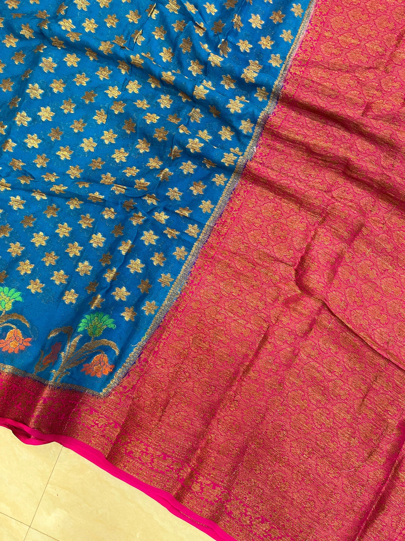 Pure Chiffon Khaddi Banarasi Saree - The Handlooms