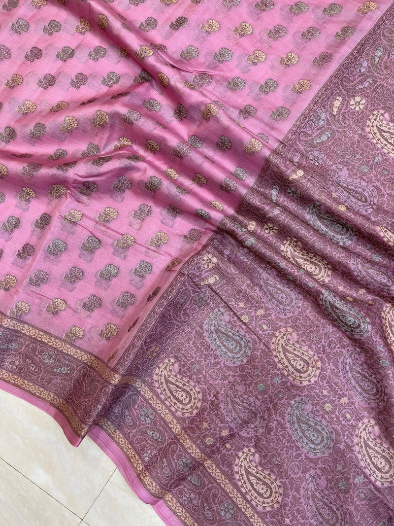 Pure Butter Crepe Banarasi Saree - The Handlooms