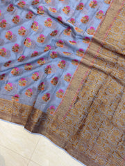 Pure Chiffon Khaddi Banarasi Saree - The Handlooms