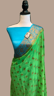 Pure Chiffon Khaddi Banarasi Saree - The Handlooms
