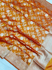 Pure Katan Silk Handloom Dupatta - The Handlooms