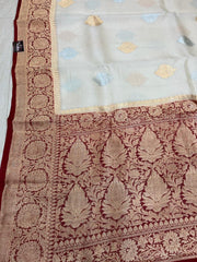 Pure Kora Handloom Banarasi Saree - The Handlooms