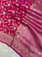 Pure Katan Silk Banarasi Handloom Saree - All Over Sona Roopa Work - The Handlooms