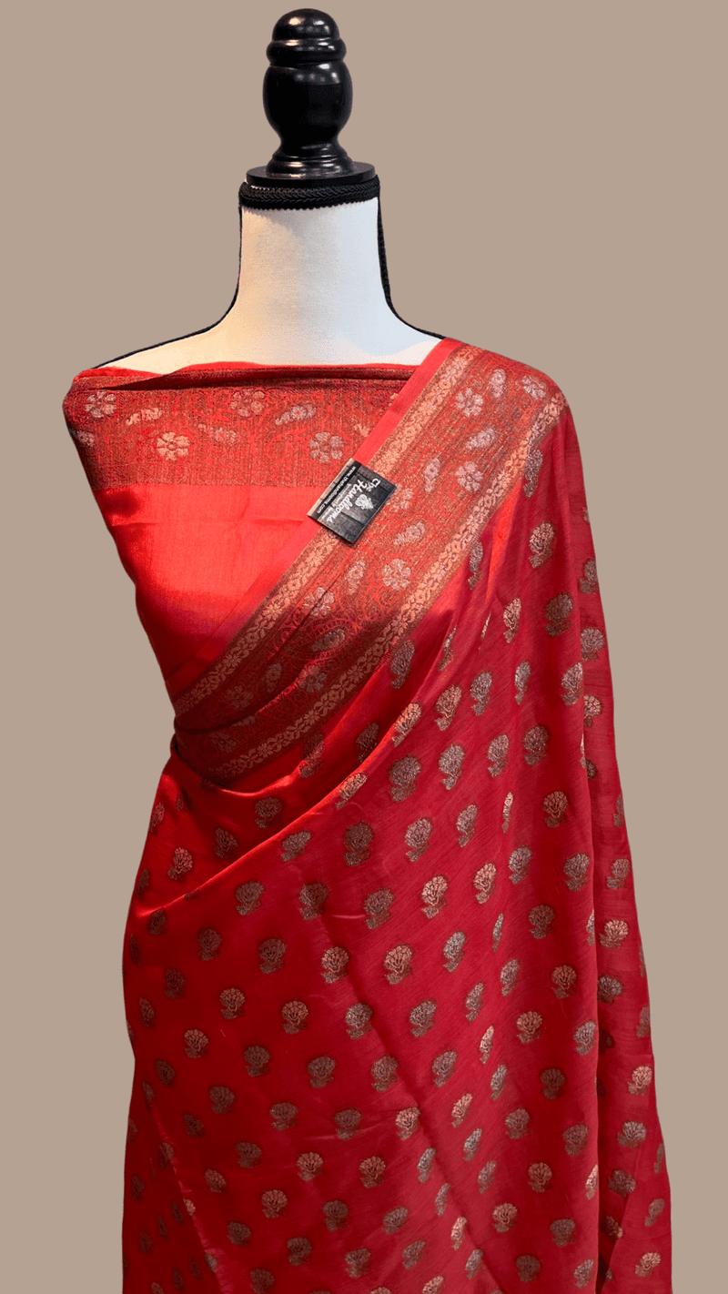Pure Butter Crepe Banarasi Saree - The Handlooms