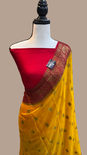 Pure Chiffon Khaddi Banarasi Saree - The Handlooms