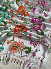 Tussar Georgette Brocade Handloom Banarasi Saree - The Handlooms