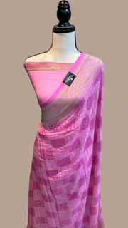 Khaddi Georgette Handloom Banarasi Saree - The Handlooms