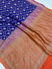 Khaddi Georgette Banarasi Saree -  Antique zari - The Handlooms