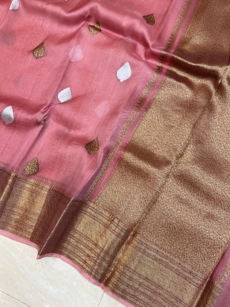 Pure Kora Handloom Banarasi Saree - The Handlooms
