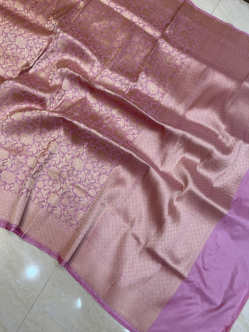 Pure Katan Silk Banarasi Handloom Saree - Tanchui Brocade - The Handlooms