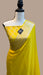 Yellow Pure Chiffon Khaddi Banarasi Saree - The Handlooms