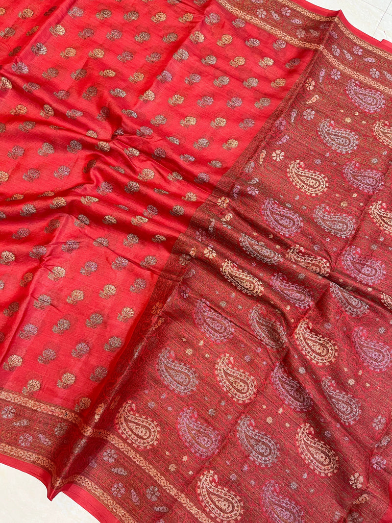 Pure Butter Crepe Banarasi Saree - The Handlooms