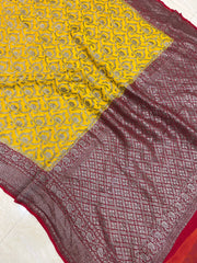 Khaddi Georgette Banarasi Saree -  Antique zari - The Handlooms