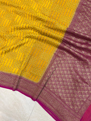 Khaddi Georgette Banarasi Saree -  Antique zari - The Handlooms